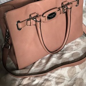 authentic michael kors hamilton dusty rose purse